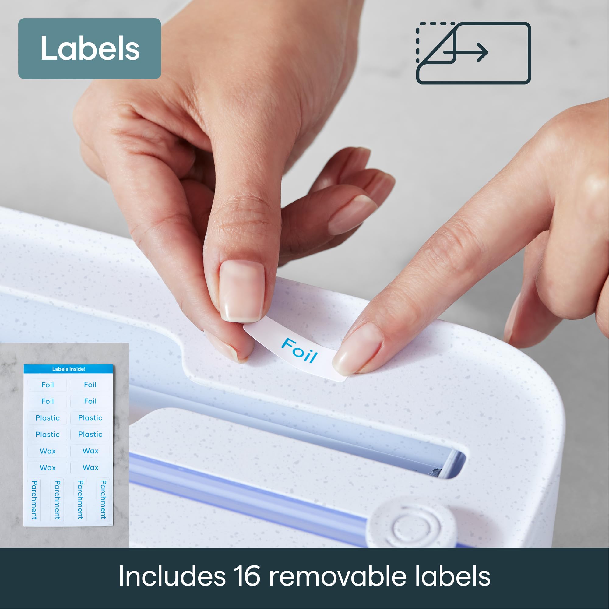 YouCopia StoraRoll next to ruler illustrating compact size to fit drawers