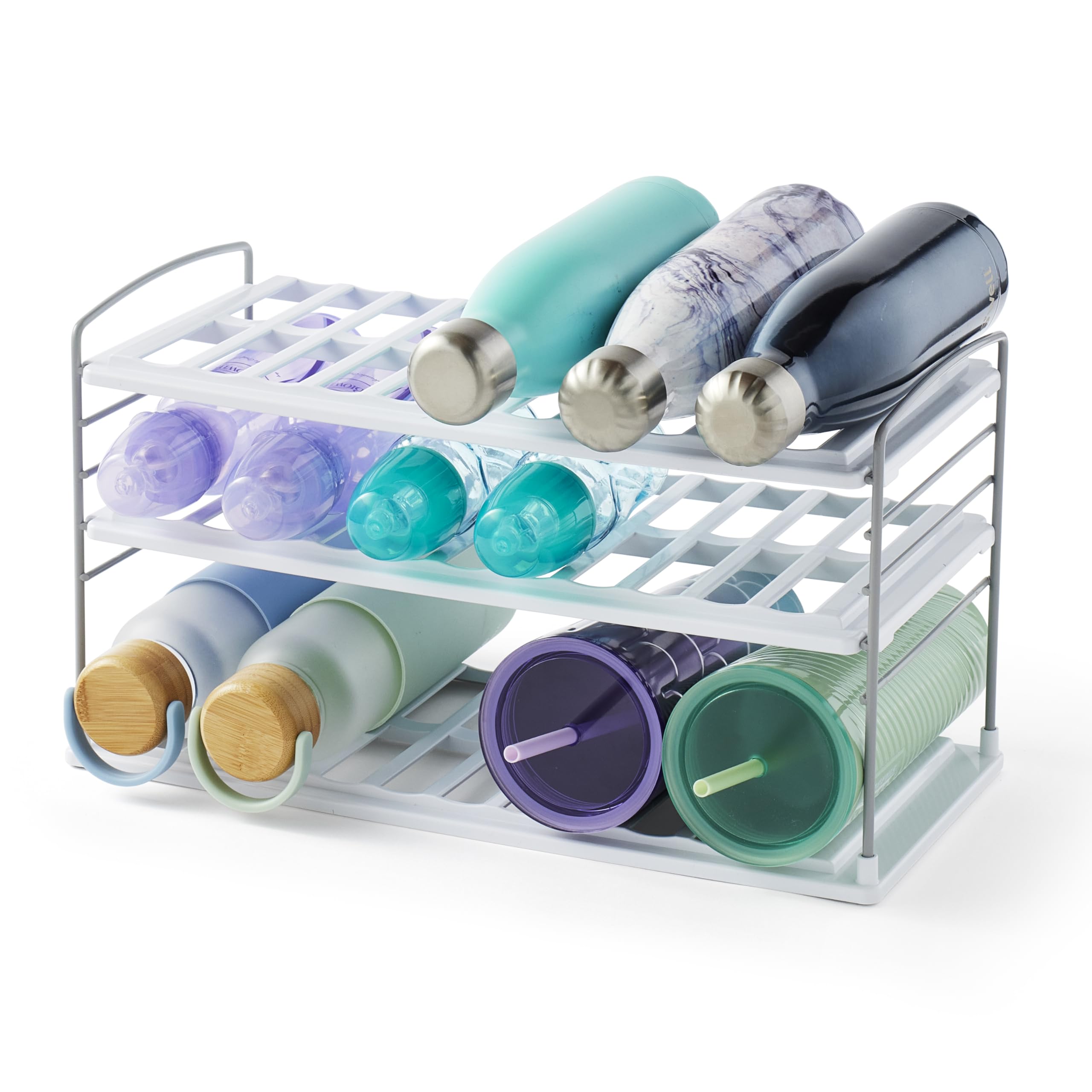 YouCopia UpSpace front view showing organized bottles and clear access