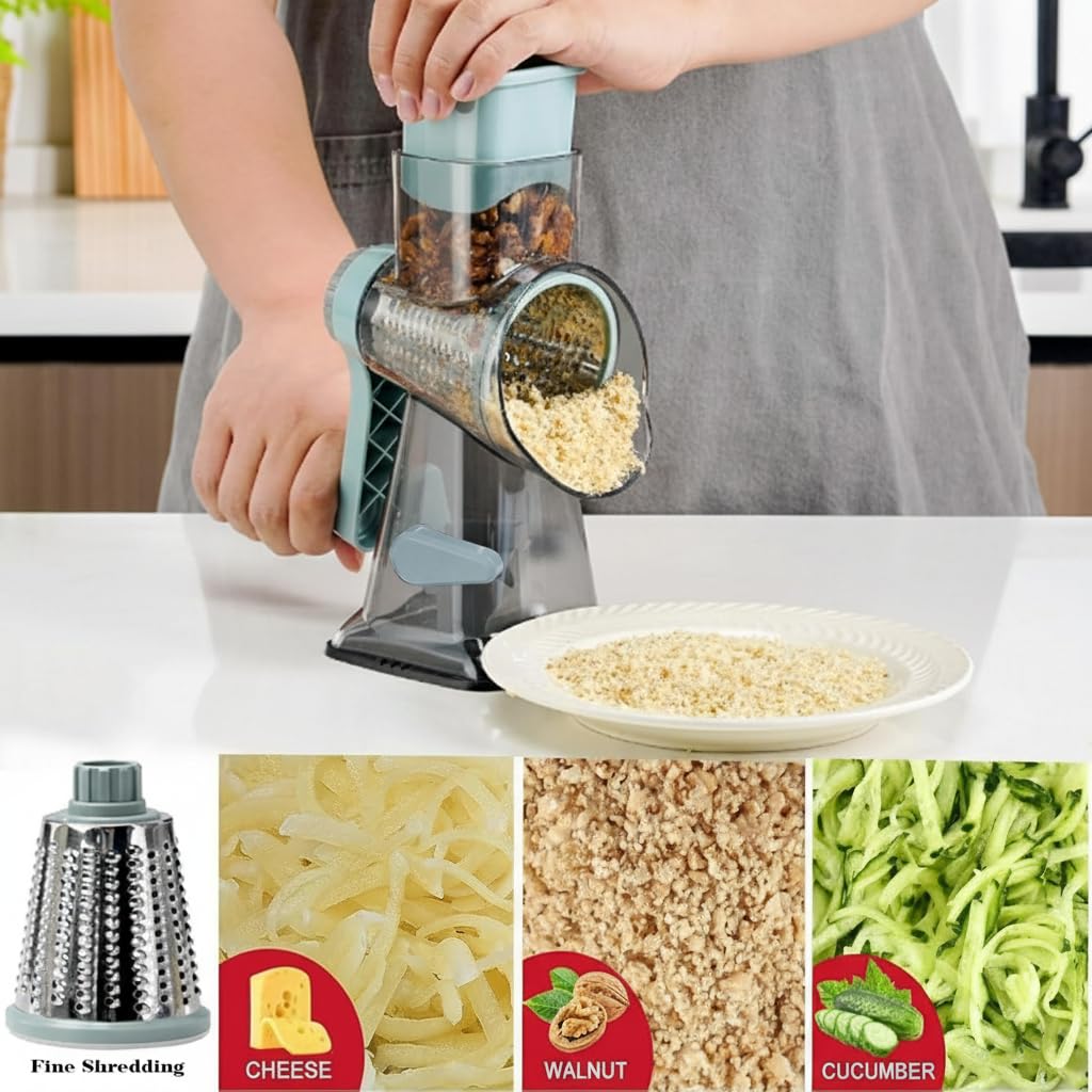 YOUCZON grater next to a hand for scale, illustrating compact kitchen convenience