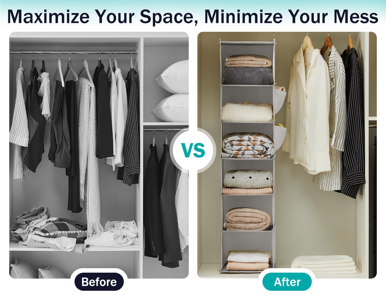 YOUDENOVA in bedroom scene showing coordinated storage and decluttered living space