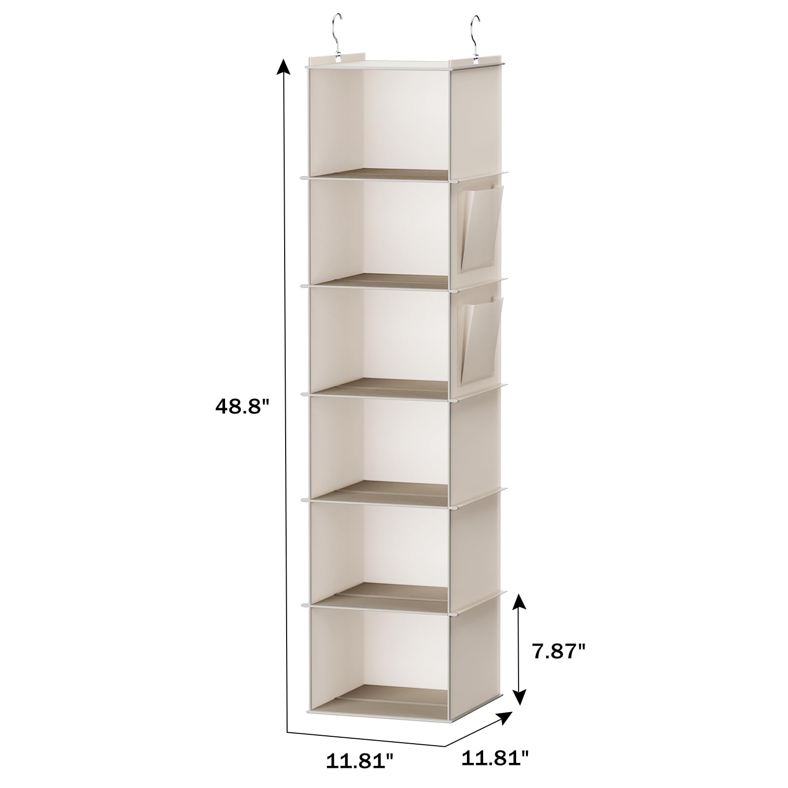 YOUDENOVA size comparison with closet rod showing correct fit and planning benefit