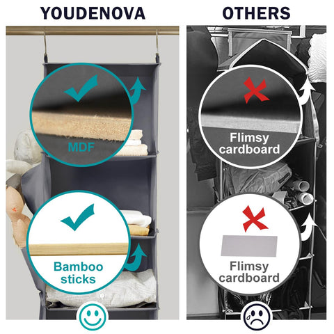 YOUDENOVA detailed side pockets holding accessories for quick access