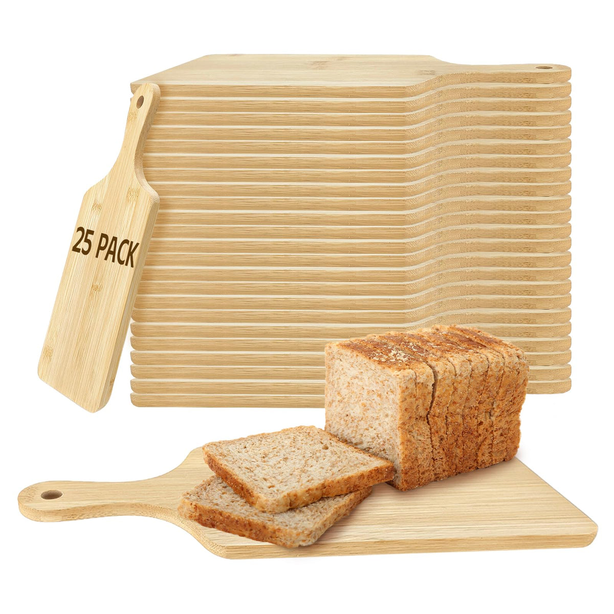 YOUKE OLA front view of 25-pack bamboo boards showing value and uniformity