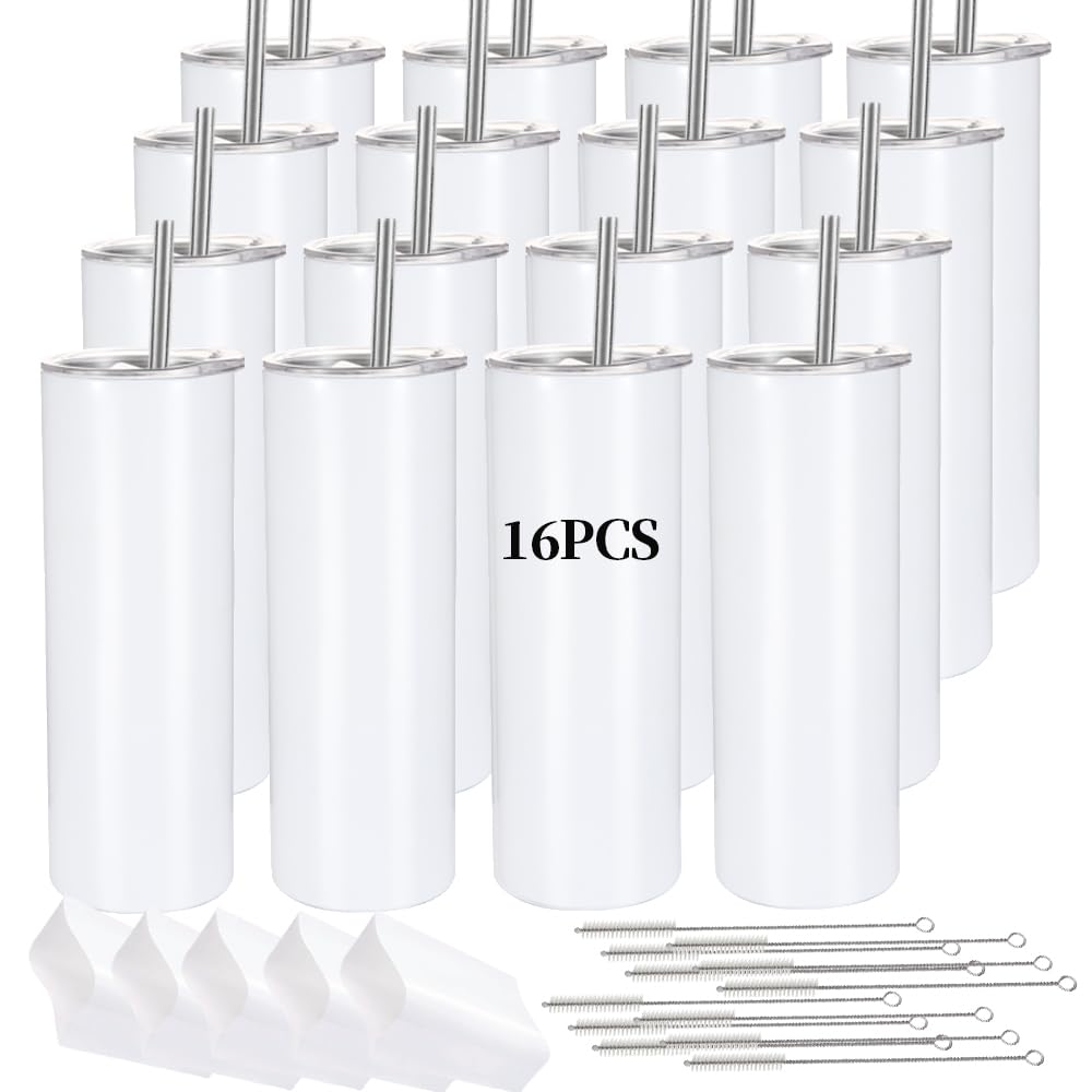 YOUKE OLA front view of 20oz straight tumbler showing blank coating and shape benefit