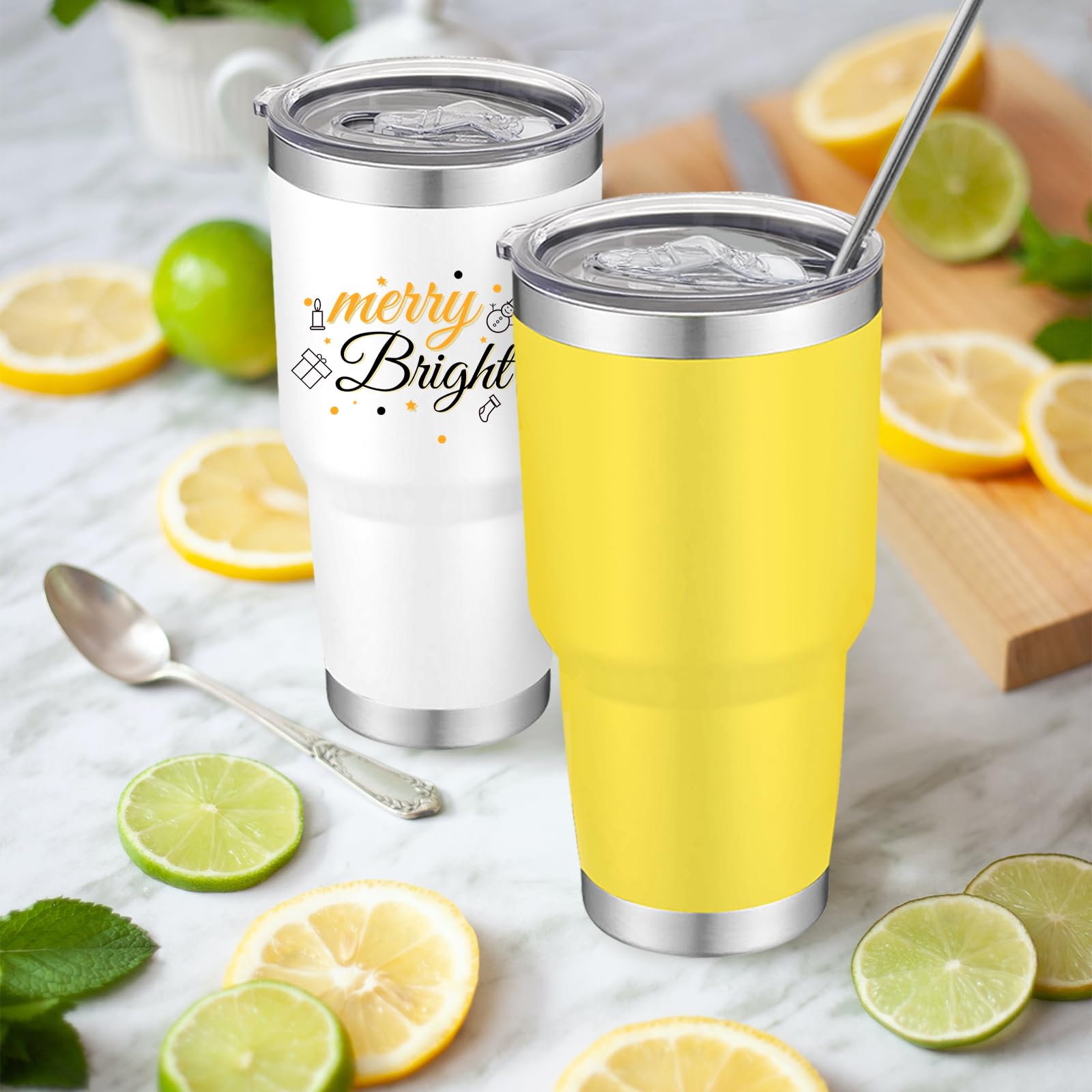 YOUKE OLA tumbler sitting in car cup holder demonstrating stable travel fit