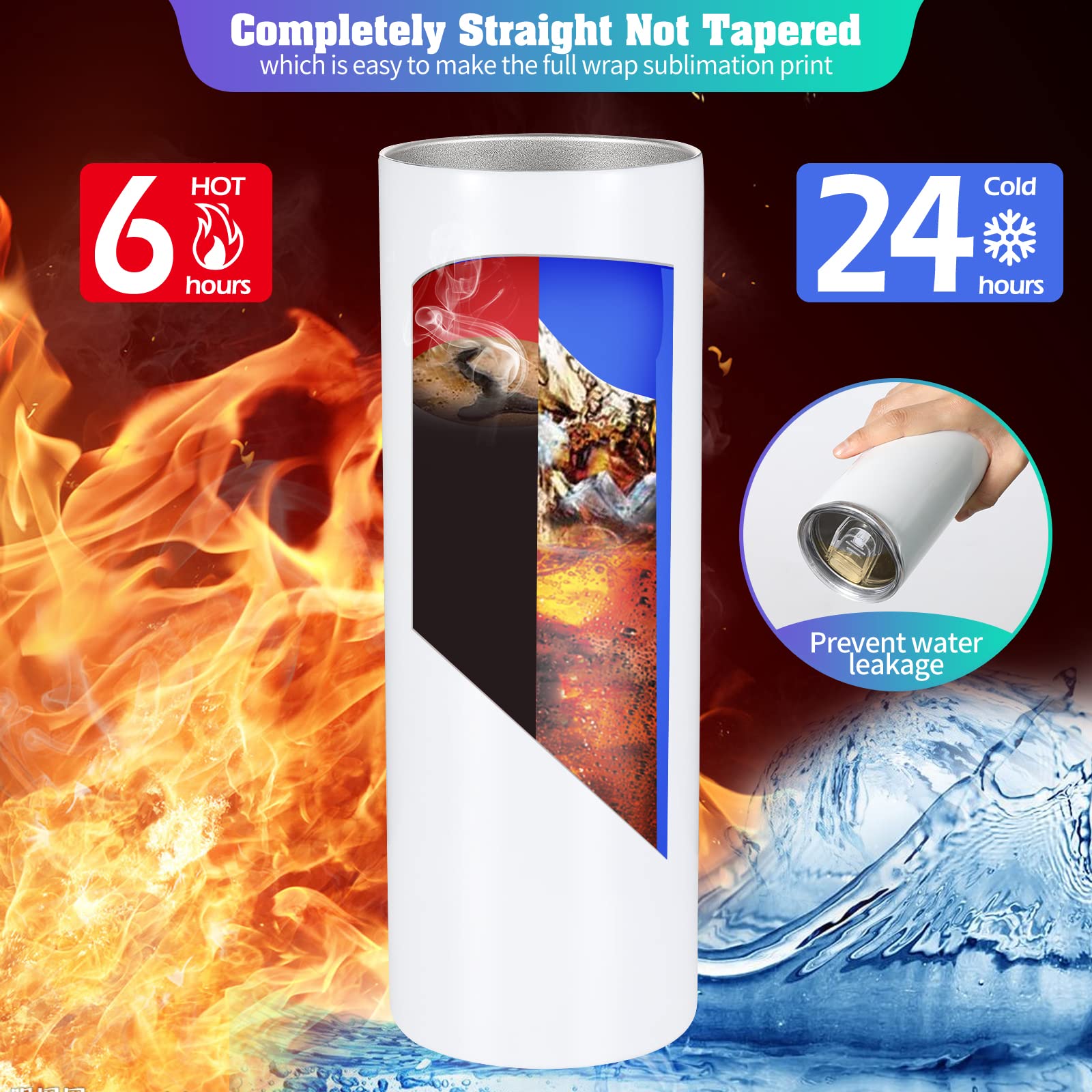 YOUKE OLA tumbler wrapped with shrink film ready for heat press ensures even transfer