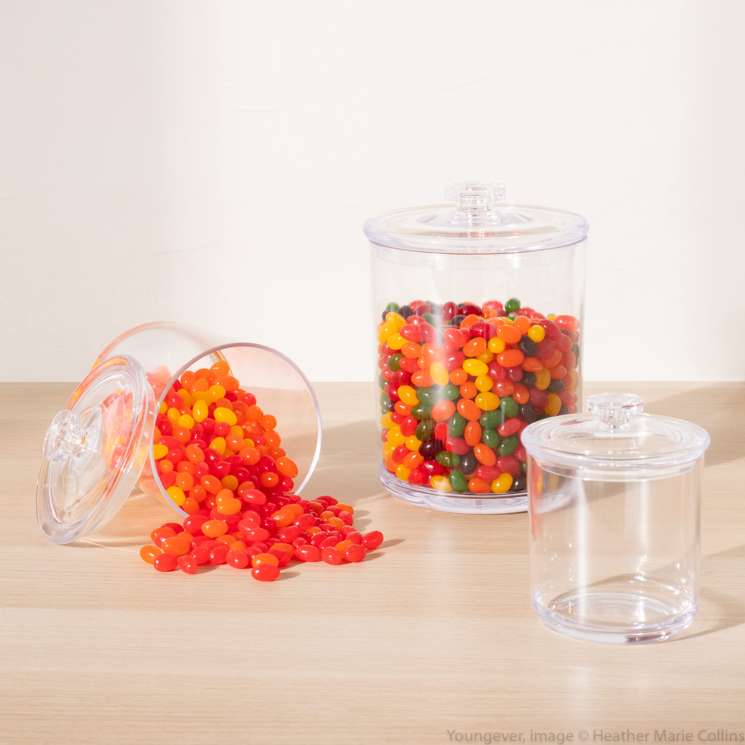 Youngever jar size comparison with 60oz 30oz and 15oz demonstrating scale benefit