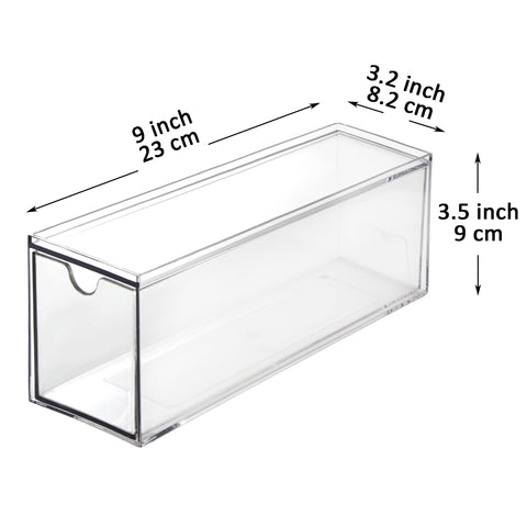 Youngever close-up of pull-out drawer with tea packets inside demonstrating easy access