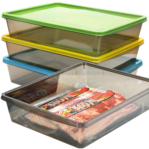 Youngever three-pack front view showing colorful lids and stackable design benefit organization