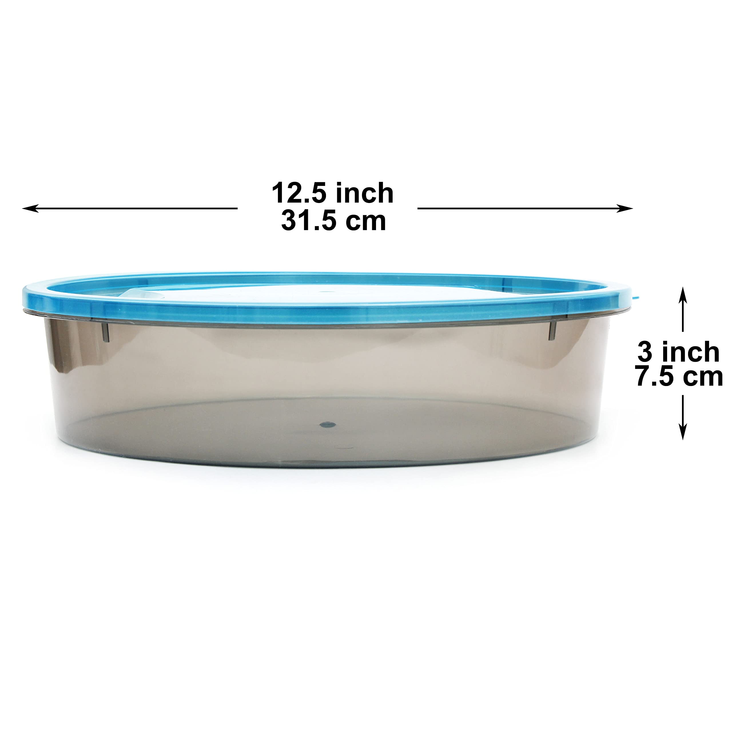Youngever pie container beside a ruler showing 11-inch diameter for size clarity and fit