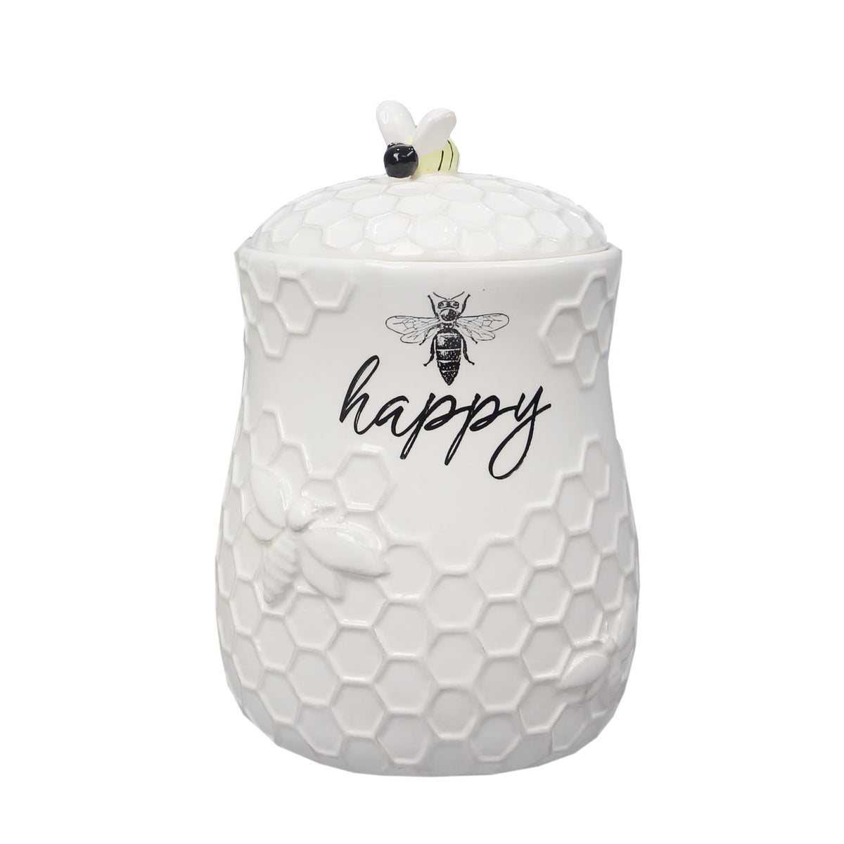 Young's Inc front view showing honeycomb jar and bright finish for cheerful storage