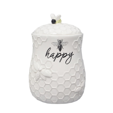 Young's Inc front view showing honeycomb jar and bright finish for cheerful storage