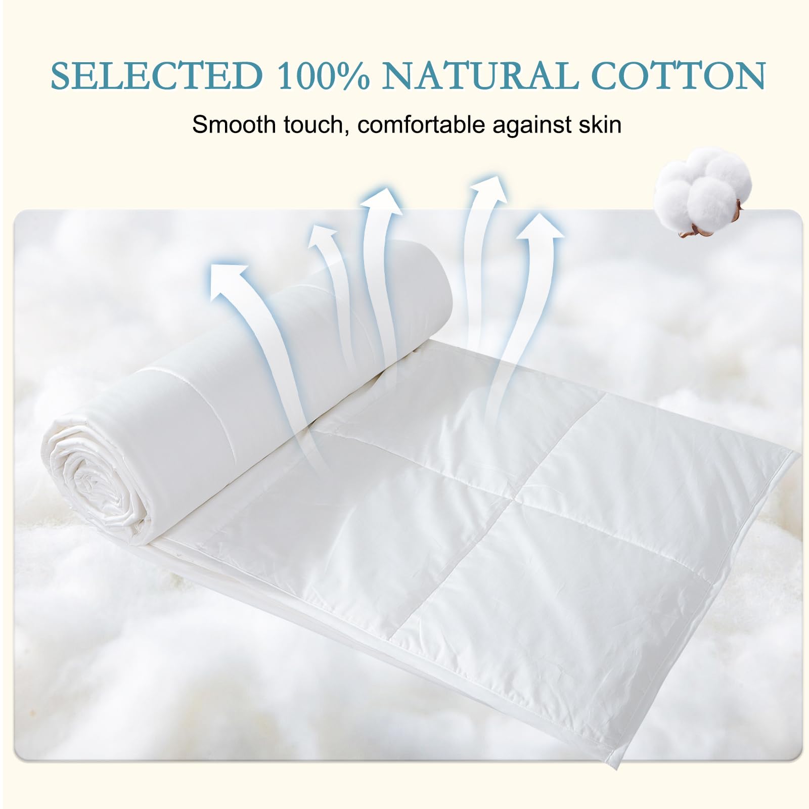 YOUR MOON corner loop close-up demonstrating secure attachment to a duvet cover