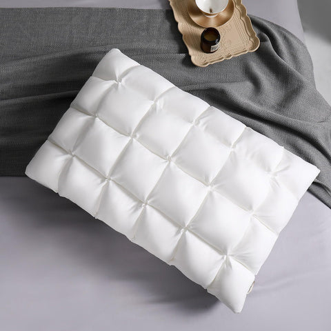 YOUR MOON front view of queen pillow shows clean hotel-style finish and comfort