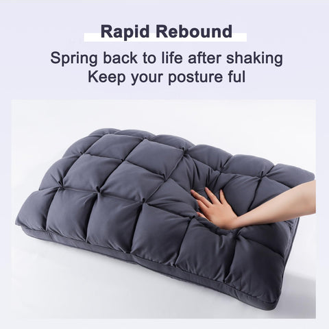 YOUR MOON demonstrated for side sleeping providing balanced neck support