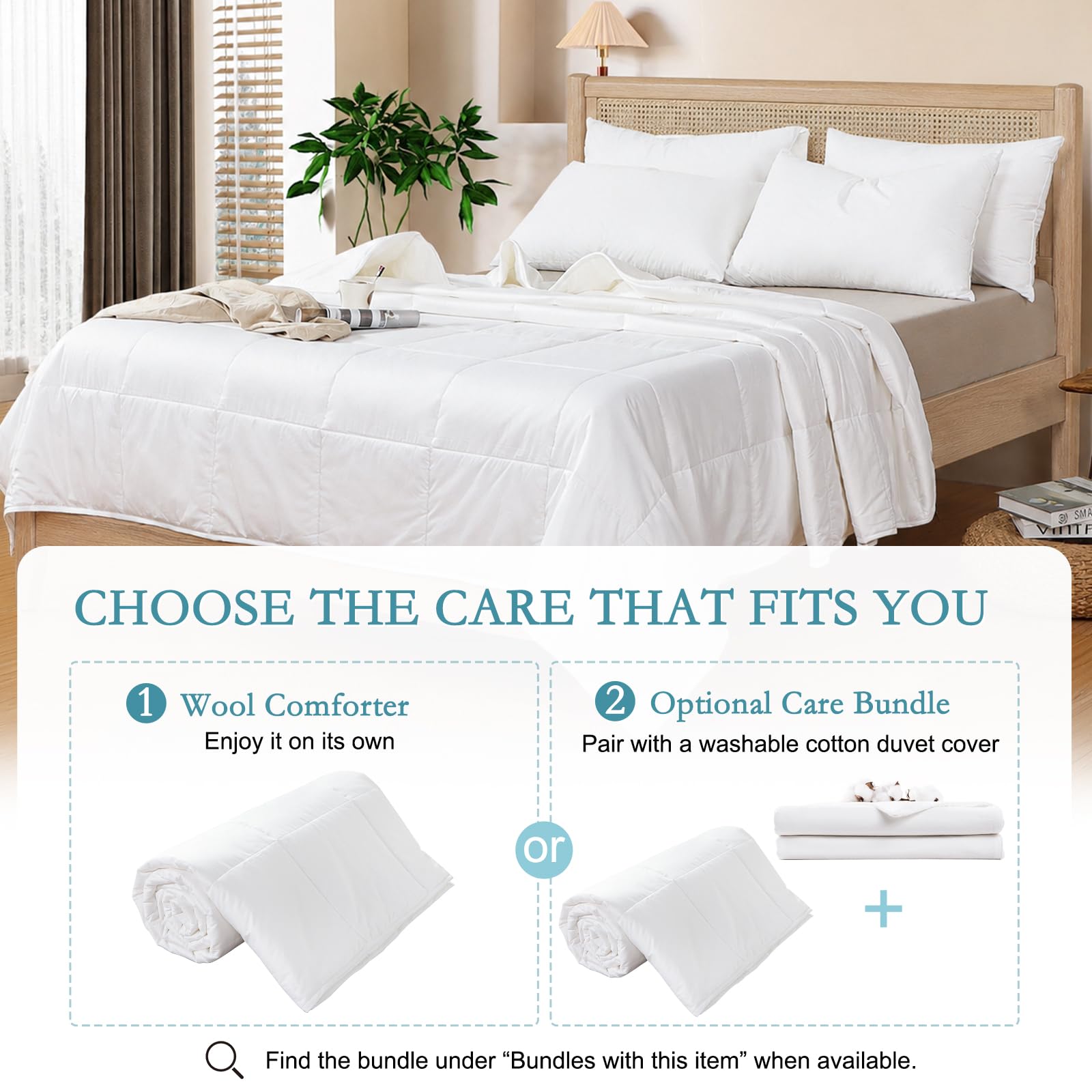 YOUR MOON paired with washable cotton duvet cover bundle showing easy-care option