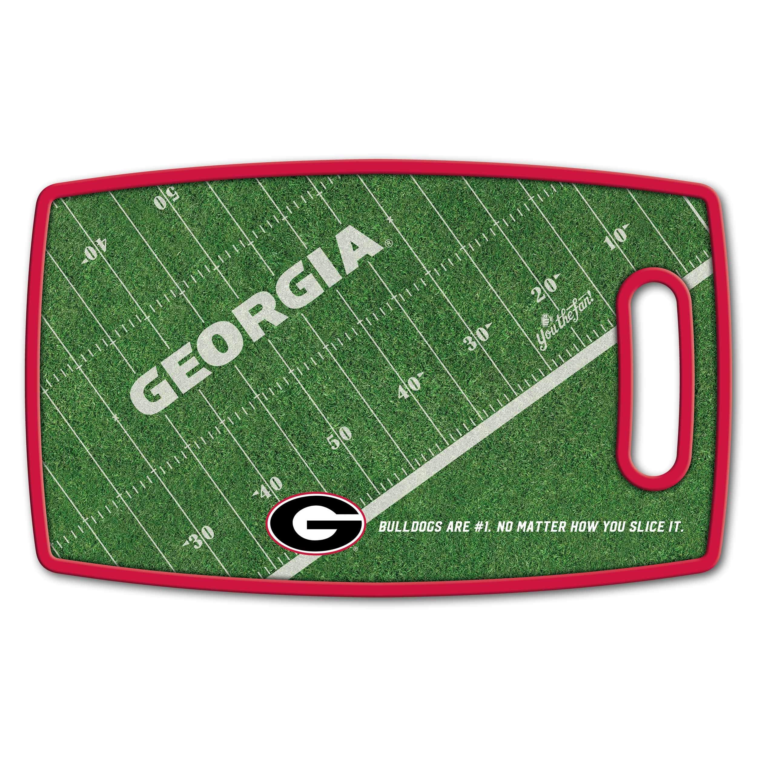 YouTheFan Georgia Bulldogs close-up of board texture protecting knives