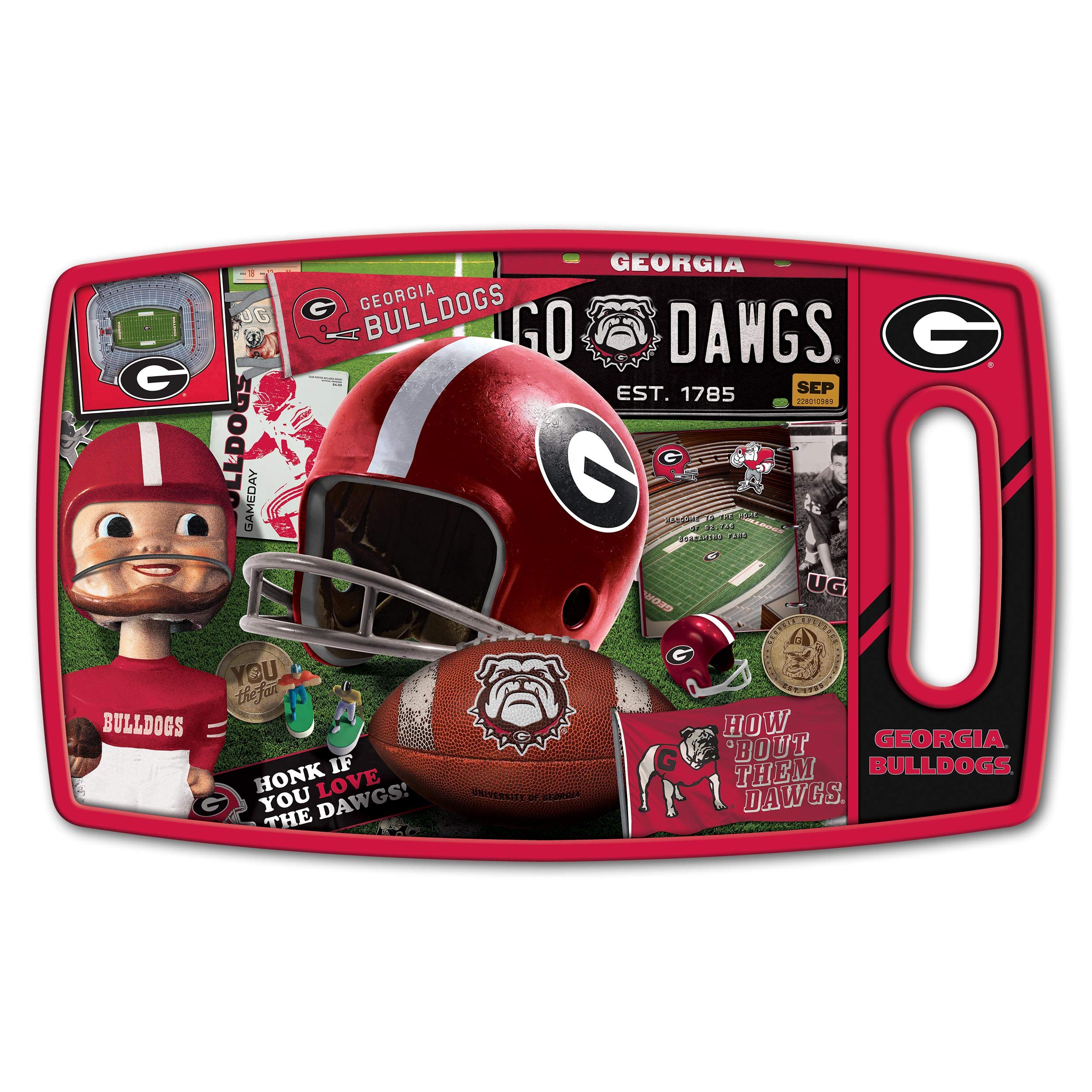 YouTheFan Georgia Bulldogs front view showing retro artwork and display appeal