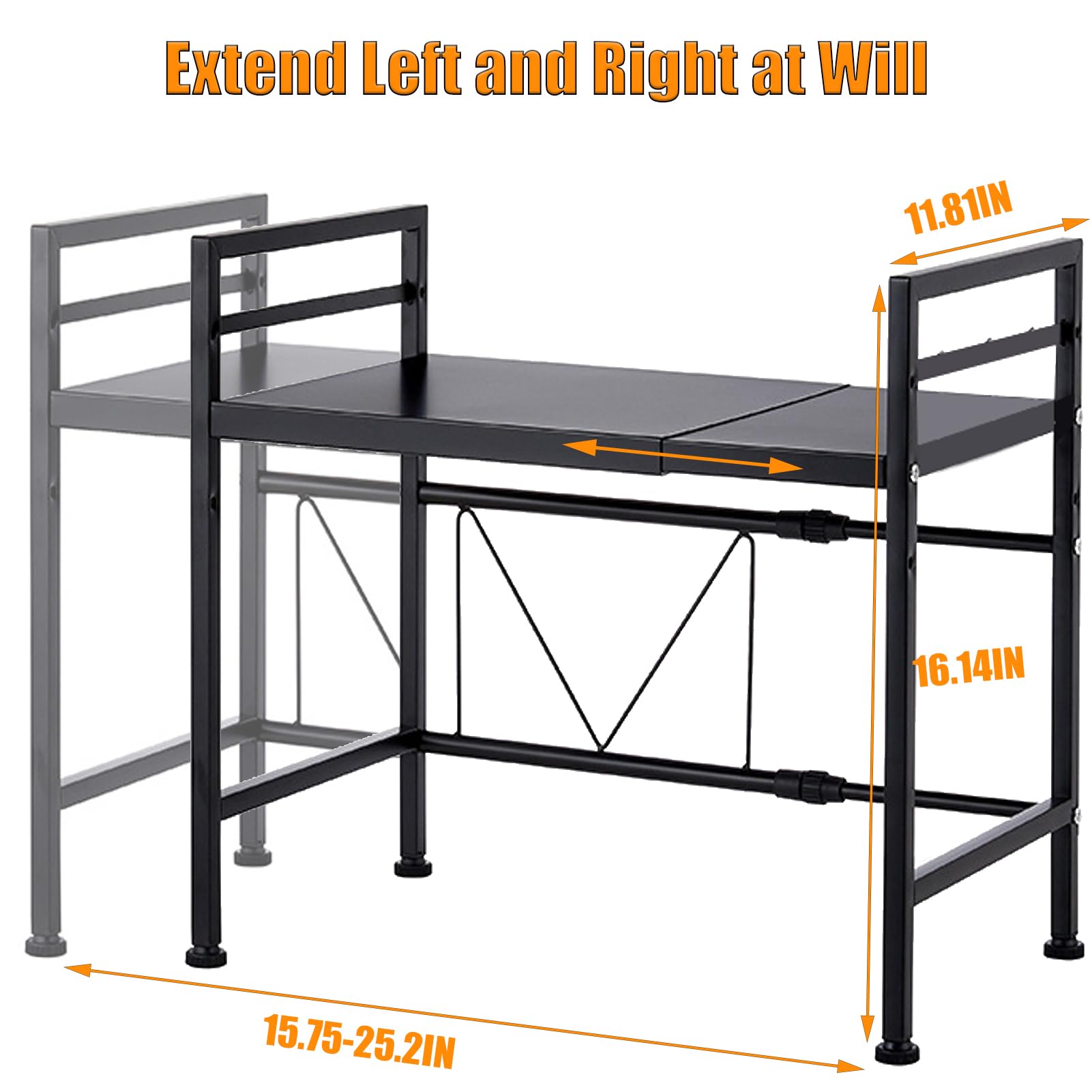 YOWAA side detail of adjustable legs highlighting customizable height advantage