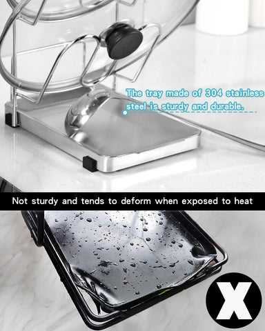 YQh removable drip tray detail capturing spills for easier cleanup