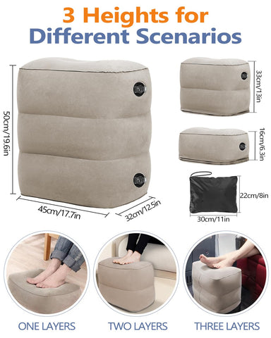 YSJILIDE inflated side profile demonstrating three adjustable height positions