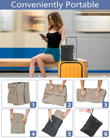 YSJILIDE folded in drawstring bag for compact storage and hygienic transport
