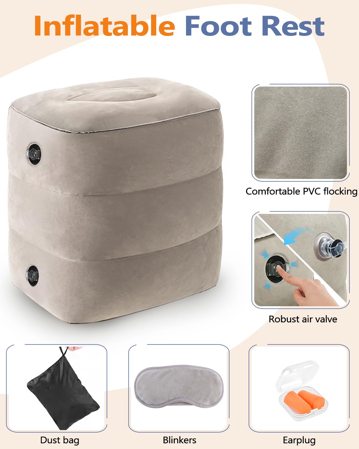 YSJILIDE in airplane footwell showing leg support and ease of use while flying