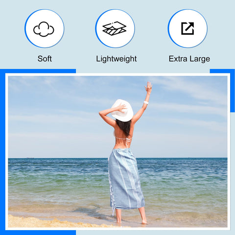 YSYJ towel on sand with sand falling off showing sand-free advantage