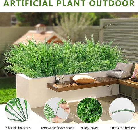 YTCPMHEA artificial fern arranged in a planter and urn adding instant greenery