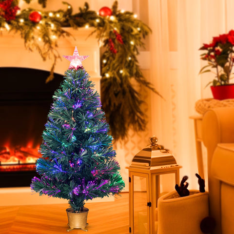 YUETJIN tree demonstrating multi-color flashing and steady light modes for decor