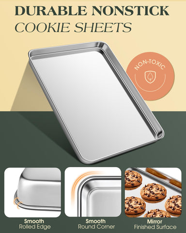 Yuiicaov size comparison next to a standard sheet pan showing large capacity benefit
