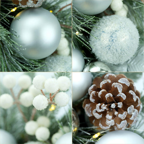 YULETIME frosted spruce close-up highlighting realistic foliage finish