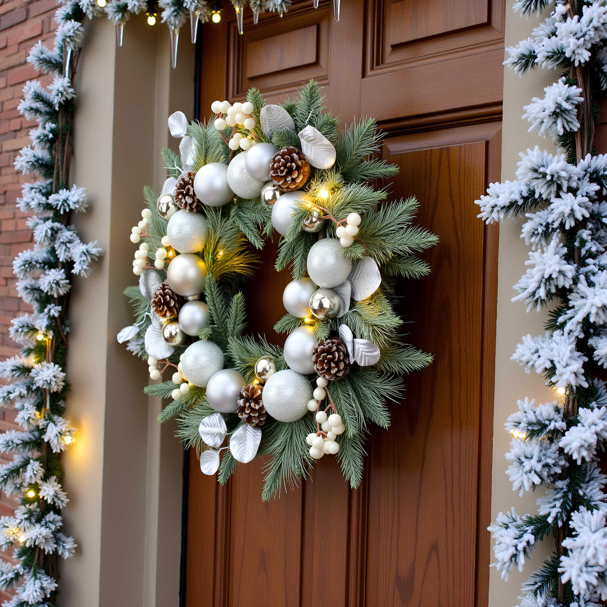YULETIME LED lights lit at night creating warm inviting holiday ambiance