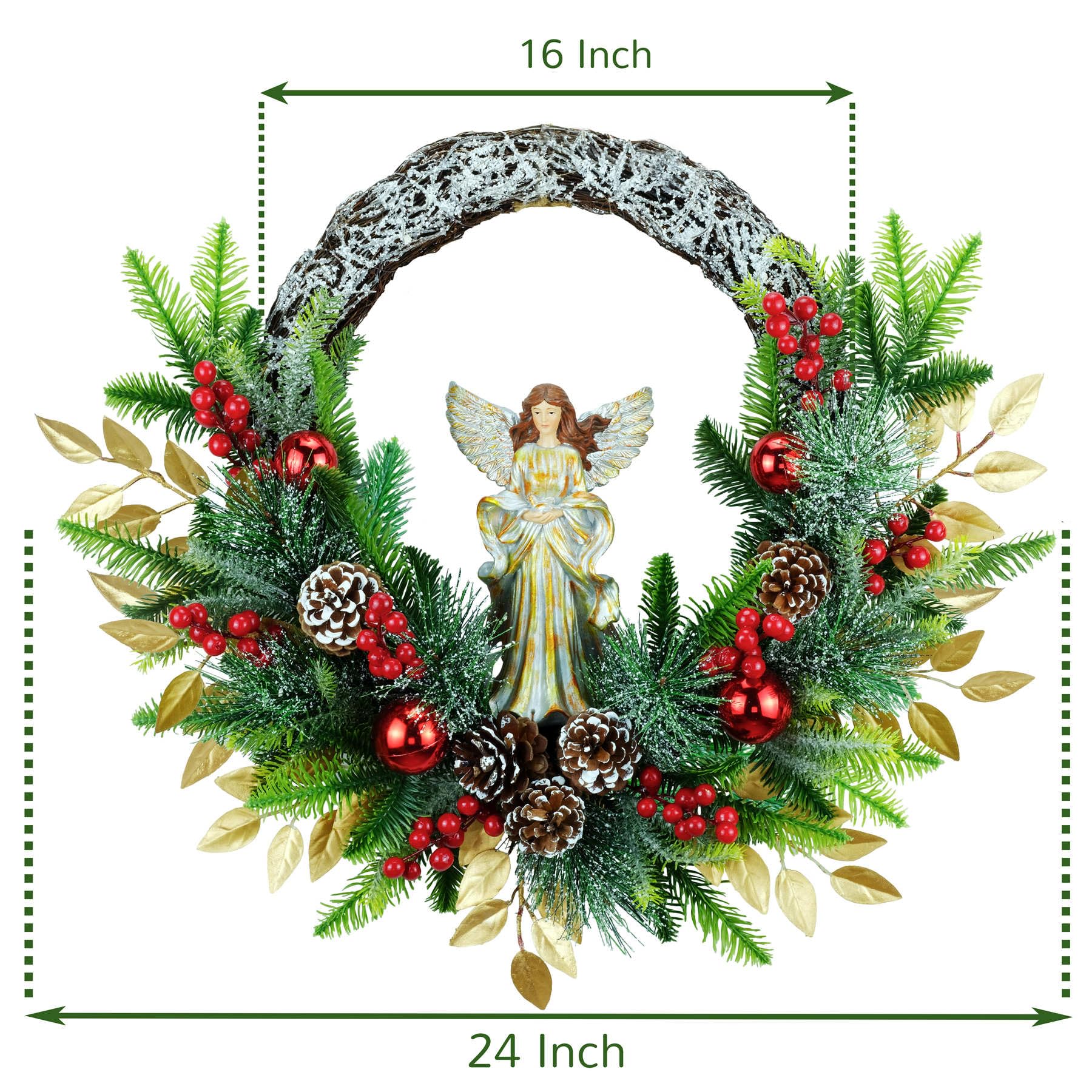 YULETIME pinecone and golden leaf detail adding warmth and elegant accent
