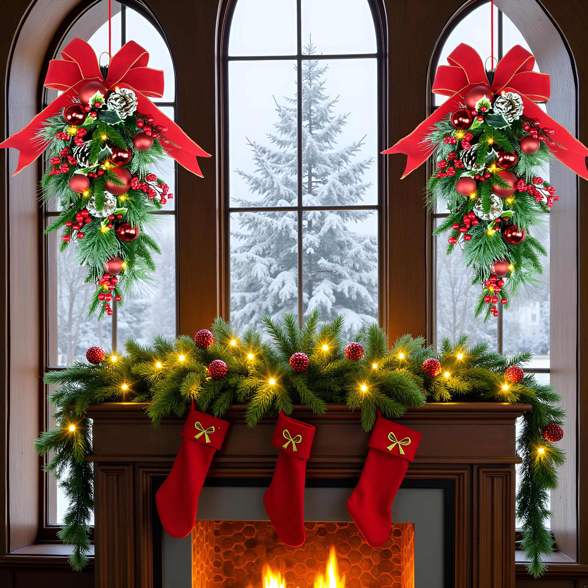 YULETIME detailed shot of red baubles highlighting color contrast and ornament detail