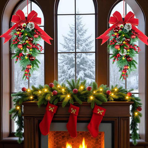 YULETIME detailed shot of red baubles highlighting color contrast and ornament detail