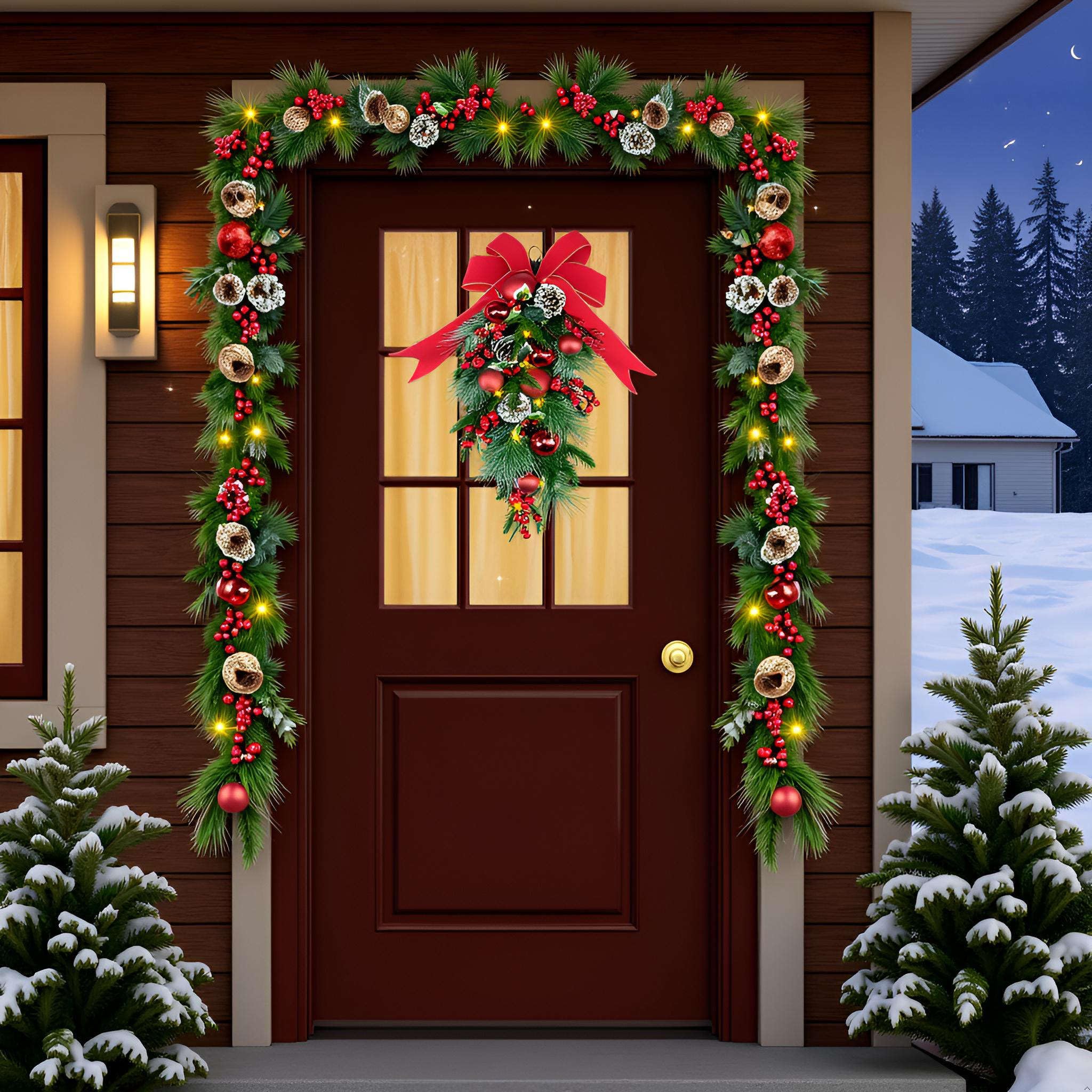 YULETIME close-up of red bow emphasizing festive focal point and polished finish