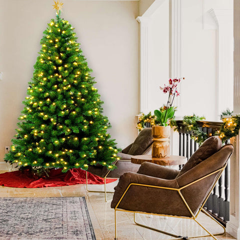 YULETIME close-up of green PVC needles highlighting natural texture and durability
