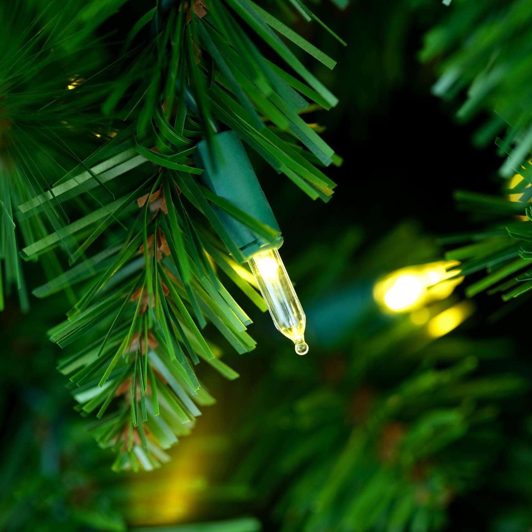 YULETIME hinged branch section unfolded for fast tool-free assembly convenience