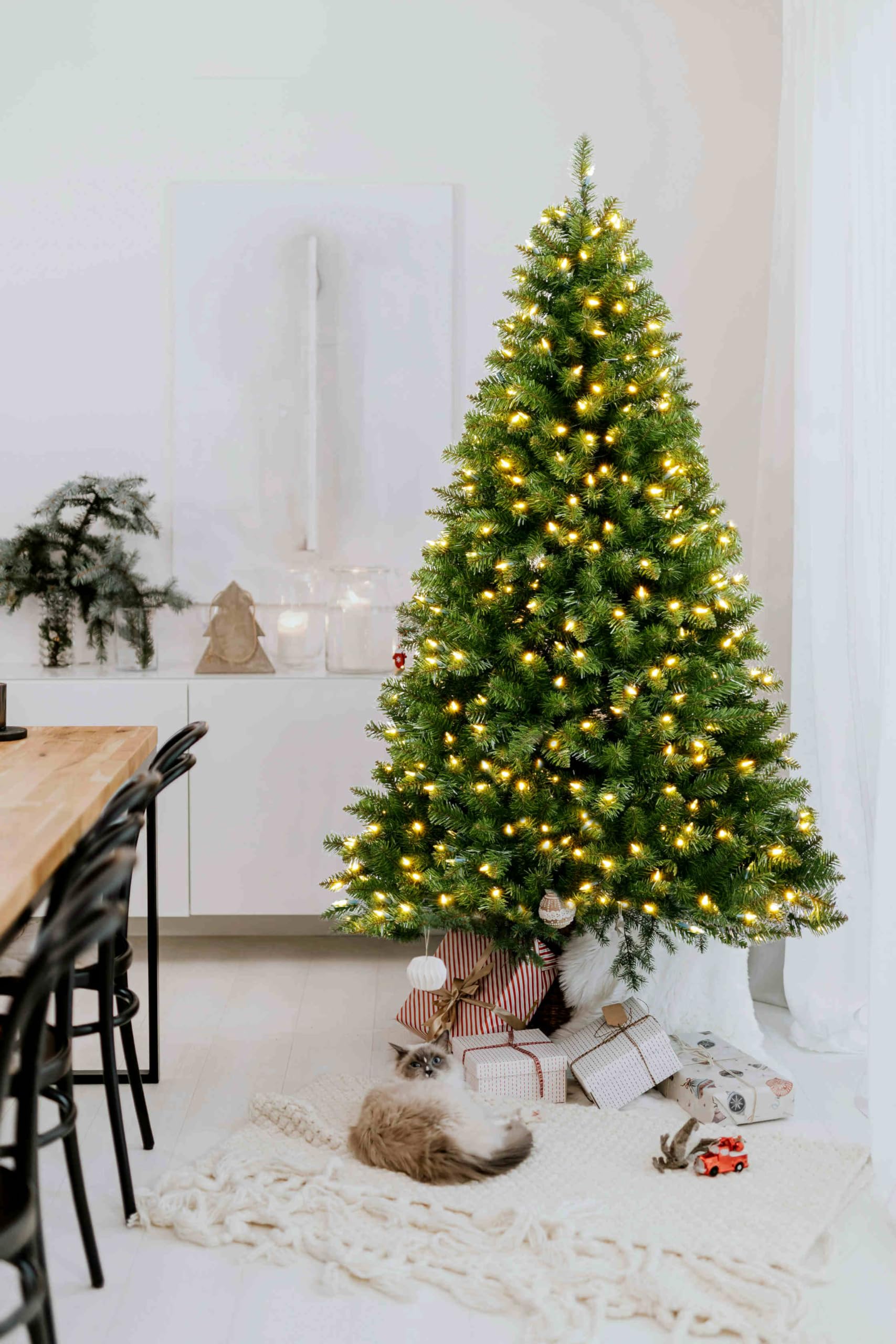 YULETIME tree folded with stand for compact storage between seasons