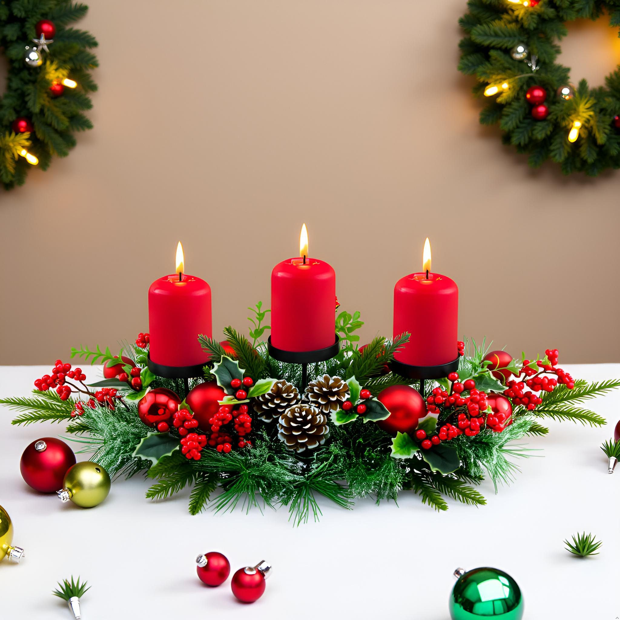 YULETIME hands unfolding candelabrum showing easy assembly and adjustable spread