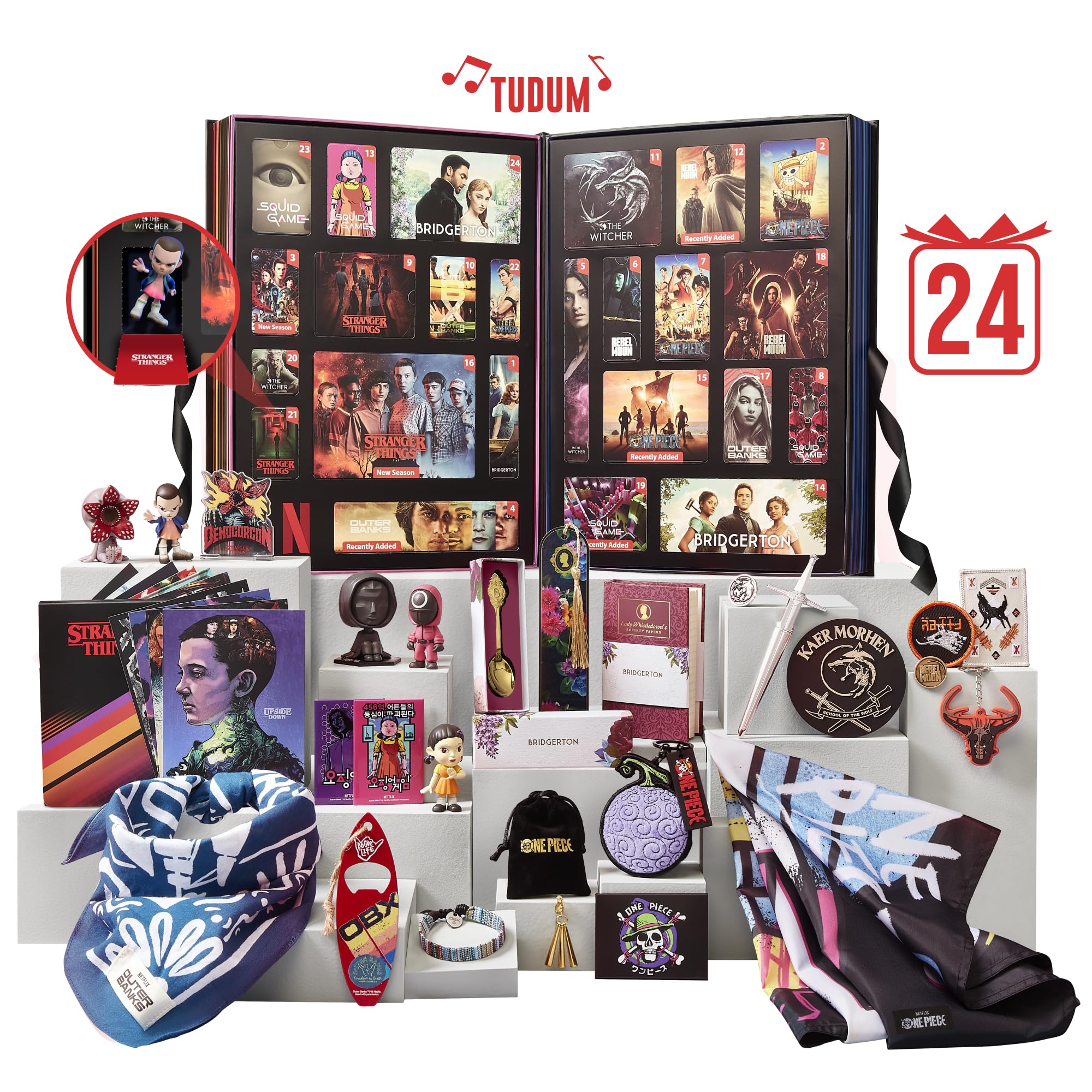 YuMe open calendar showing numbered compartments with collectible surprises inside
