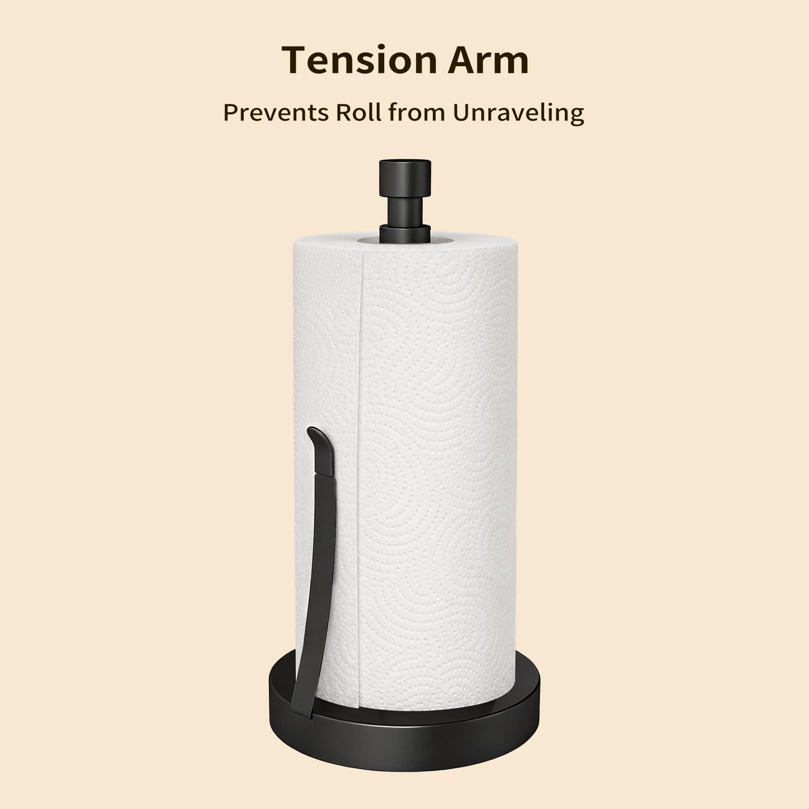 YUMORE close-up of spring arm demonstrates one-hand tear benefit: controlled tension
