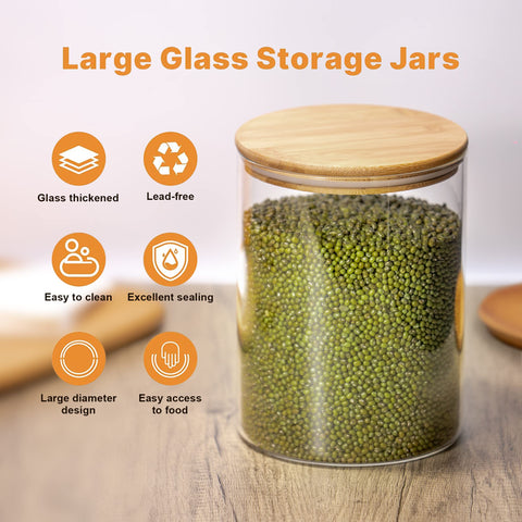 YUNCANG transparent jar with rice and pasta visible for quick identification benefit