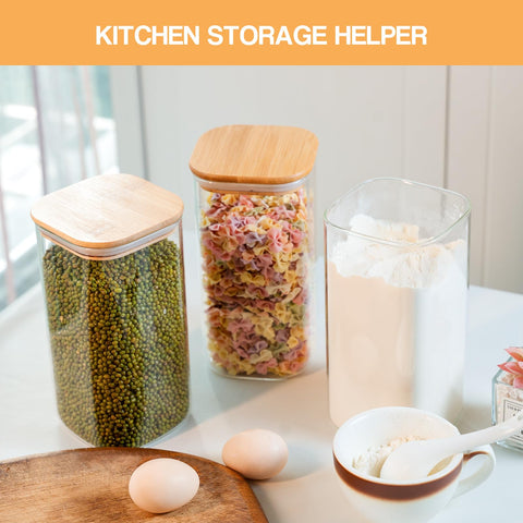 YUNCANG jars stacked on a shelf to save space and stay organized