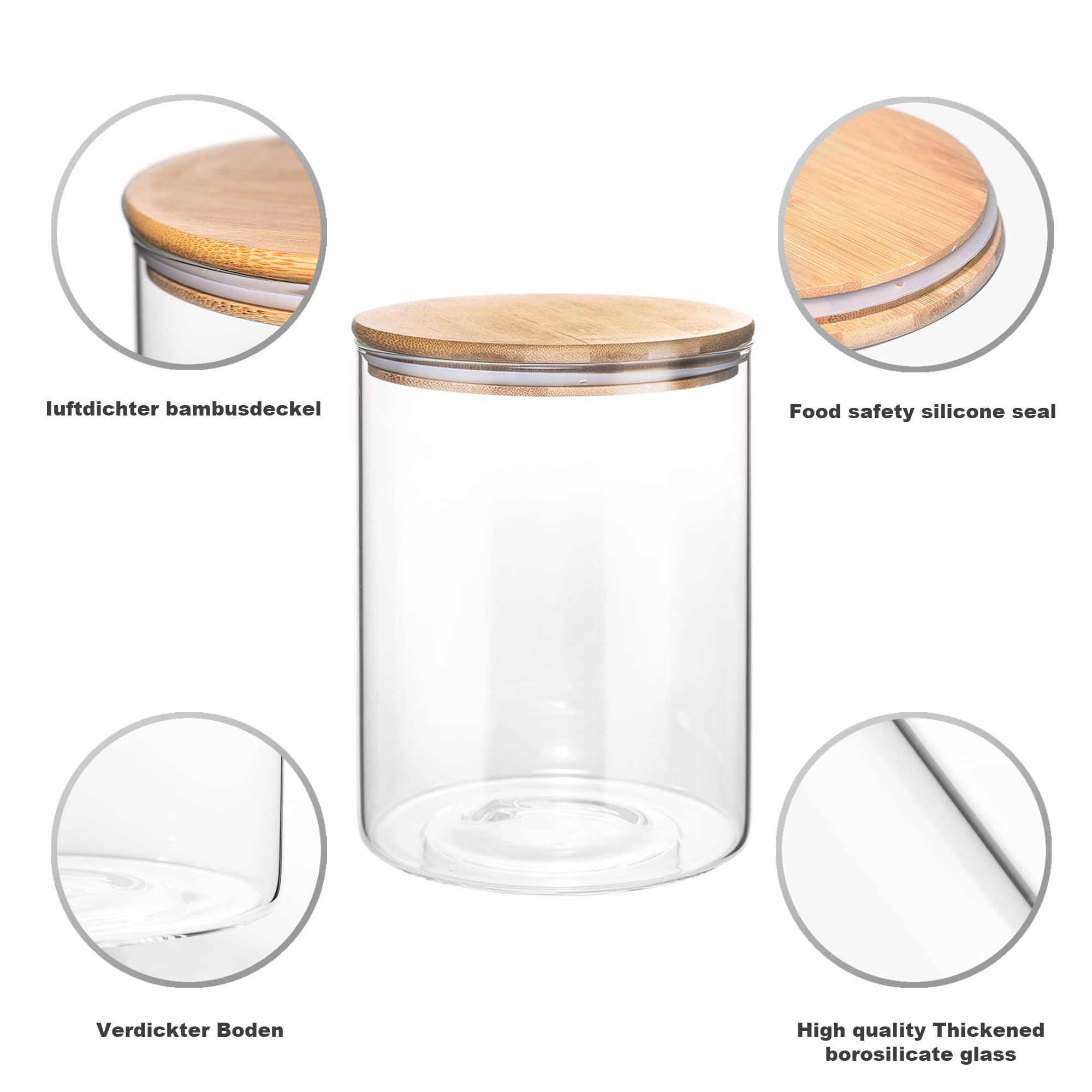 YUNCANG jars stacked on pantry shelf showcasing space-saving organization benefit