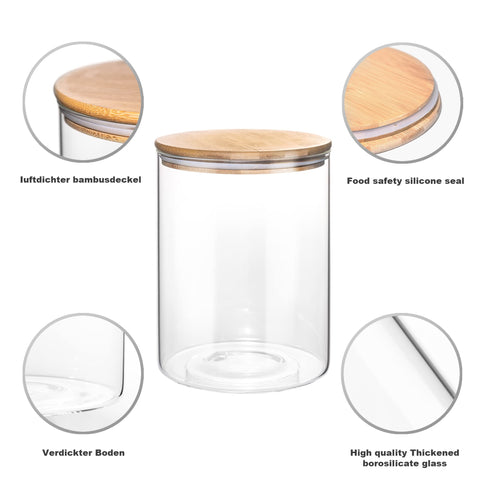 YUNCANG jars stacked on pantry shelf showcasing space-saving organization benefit