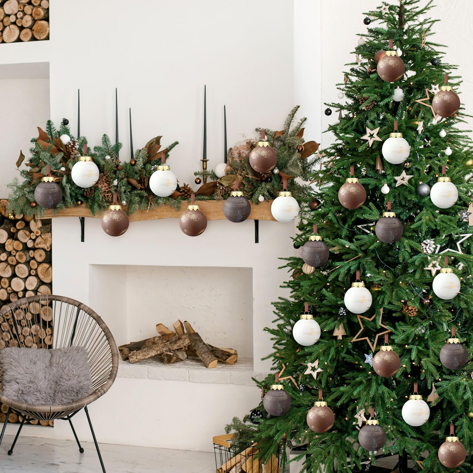 Yunlly ornaments arranged in a bowl centerpiece demonstrating versatile styling benefit