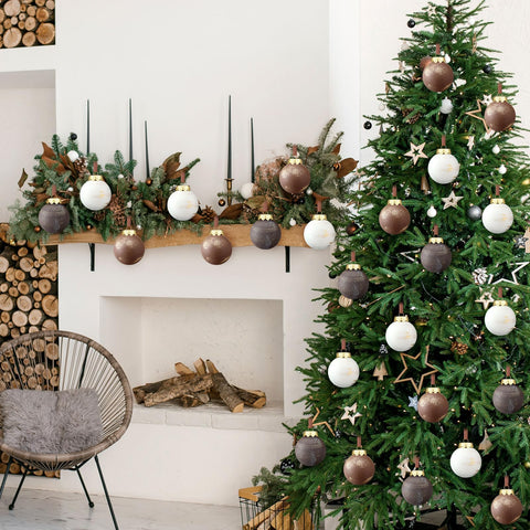 Yunlly ornaments arranged in a bowl centerpiece demonstrating versatile styling benefit