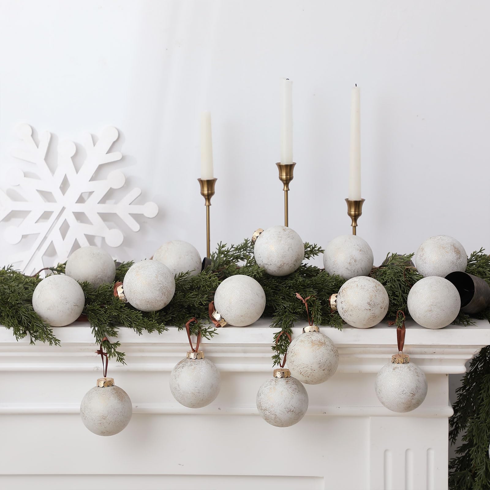 Yunlly ornament hanging on wreath demonstrating versatile use and polished detail